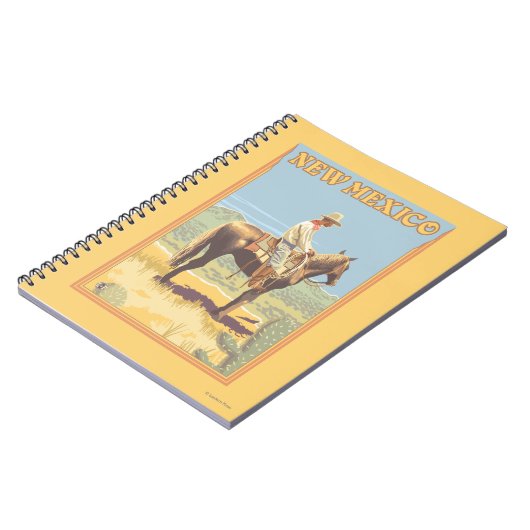 Cowboy (zijdelings Uitzicht) Nieuw Mexico Notitieboek (Linkerzijde)