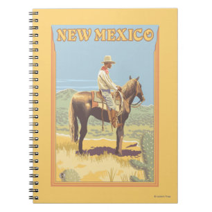 Cowboy (zijdelings Uitzicht) Nieuw Mexico Notitieboek