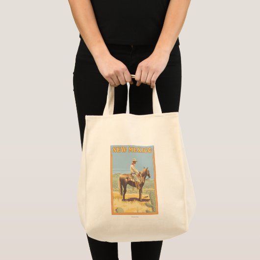 Cowboy (zijdelings Uitzicht) Nieuw Mexico Tote Bag (Voorkant (product))