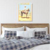 Cowboy (zijdelings Uitzicht)Utah Canvas Afdruk (Insitu (Slaapkamer))
