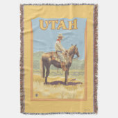 Cowboy (zijdelings Uitzicht)Utah Deken (Voorkant Verticaal)