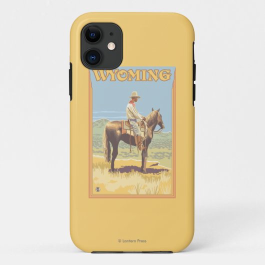 Cowboy (zijdelings Uitzicht) Wyoming Case-Mate iPhone Case (Achterkant)