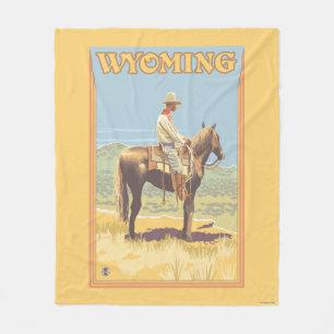 Cowboy (zijdelings Uitzicht) Wyoming Fleece Deken