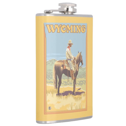 Cowboy (zijdelings Uitzicht) Wyoming Heupfles (Rechts)