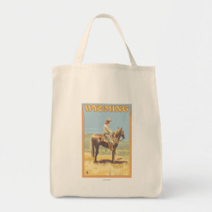 Cowboy (zijdelings Uitzicht) Wyoming Tote Bag