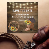 Cowboy Zonnebloem Western Bruiloft Save The Date