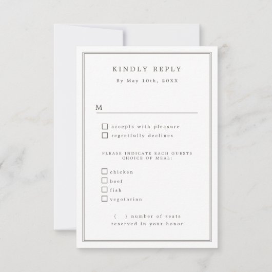 Cowboy zonsondergang maaltijd keuzes bruiloft RSVP (Achterkant)