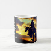 Cowboy Zonsondergang Pensionering Koffiemok (Center)