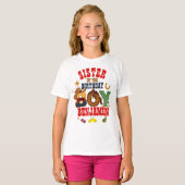Cowboy zuster van de Birthday Boy T-shirt (Voorkant volledig)