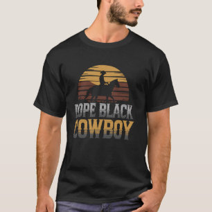 Cowboy Zwarte Afro-Amerikaanse Paardrijder Rodeo R T-shirt