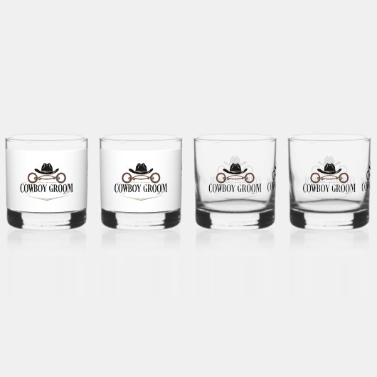 cowboybroek whisky glas (Voorkant)