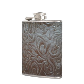 Cowboybruin western landlederpatroon heupfles (Links)