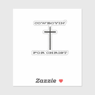 Cowboyen voor Christus-sticker Sticker