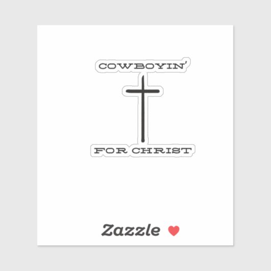Cowboyen voor Christus-sticker Sticker (Vel)