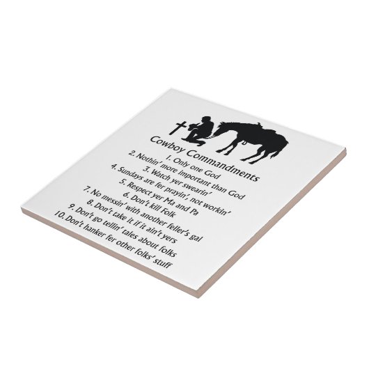Cowboygeboden Tegeltje (Zijkant)