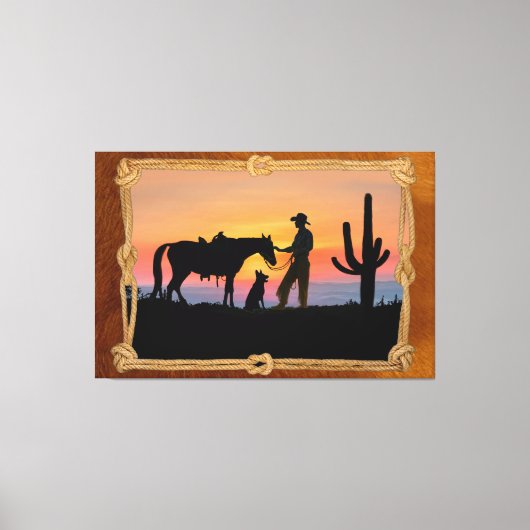 COWBOYGEZELLEN CANVAS AFDRUK (Voorkant)
