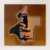 COWBOYGEZELLEN LEGPUZZEL (Horizontaal)