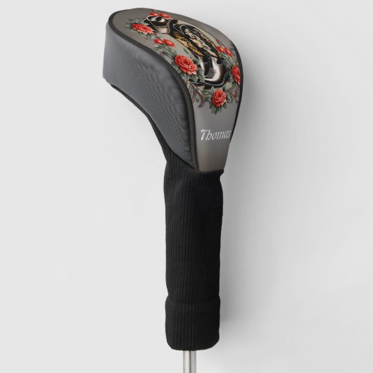 Cowboyharten: Een gedicht van laarzen en bloemen. Golfheadcover (Schuin)