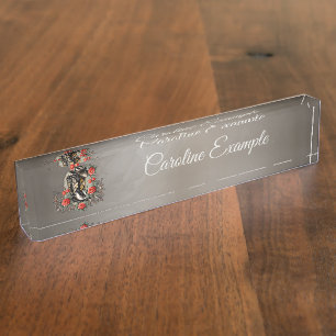 Cowboyharten: Een gedicht van laarzen en bloemen. Naambordje