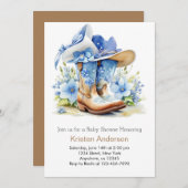 Cowboyhoed en laarzen Grappige babyfeestje Kaart (Voorkant / Achterkant)