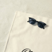 Cowboyhoed en laarzen vrijgezellenfeest strandlaken (In situ)