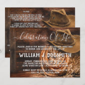 Cowboyhoed Herdenkingsdienst Aankondiging (Voorkant / Achterkant)