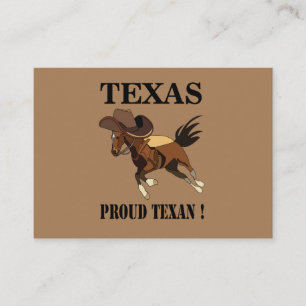 Cowboyhoed Paard Trots Texaan Texas Visitekaartje