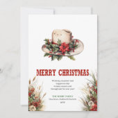 Cowboyhoed Prairie Kerstkaart (Voorkant)