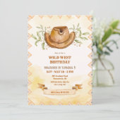 Cowboyhoed Uitnodiging (Staand voorkant)