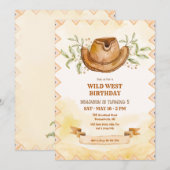 Cowboyhoed Uitnodiging (Voorkant / Achterkant)