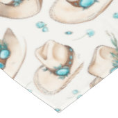 Cowboyhoeden Turquoise Accenten Tafelkleed (Gekanteld)