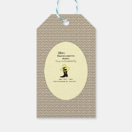 Cowboyhoedenschoenenpatroon vrijgezellenfeest cadeaulabel