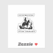 Cowboyin' voor Christ Sticker (Vel)