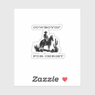 Cowboyin' voor Christ Sticker