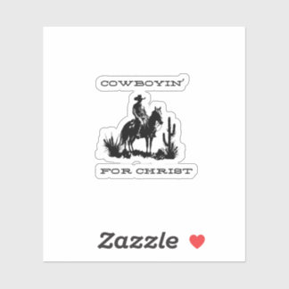 Cowboyin' voor Christ Sticker