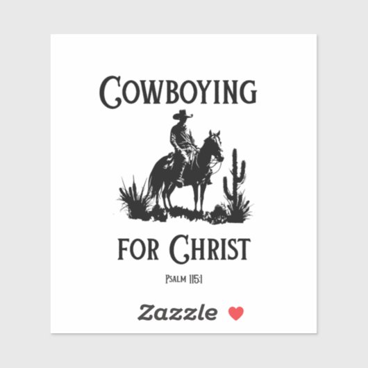 Cowboying voor Christus Vinyl Sticker (Vel)