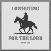 Cowboying voor de Lord Vinyl Sticker (Voorkant)