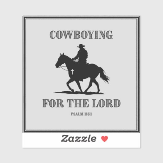 Cowboying voor de Lord Vinyl Sticker (Vel)