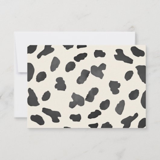 Cowboykleding Wild West Baby shower Bedankkaart (Achterkant)