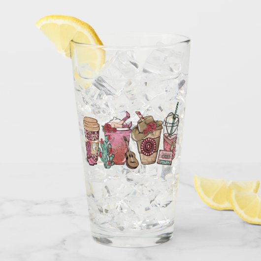 cowboykoffietijd glas (Voorkant ijs)