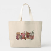 cowboykoffietijd grote tote bag (Achterkant)