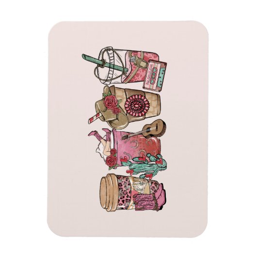 cowboykoffietijd magneet (Verticaal)