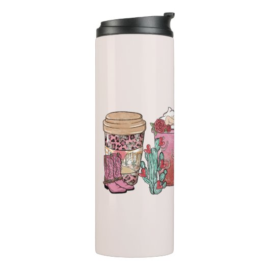 cowboykoffietijd thermosbeker (Gedraaid links)