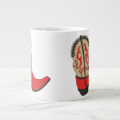 Cowboylaars in rood grote koffiekop (Voorkant)