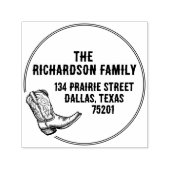 Cowboylaars Zuid-Texas retouradres Zelfinktende Stempel (Design)