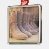 Cowboylaarzen 3 metalen ornament (Links)