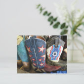 Cowboylaarzen Briefkaart (Staand voorkant)