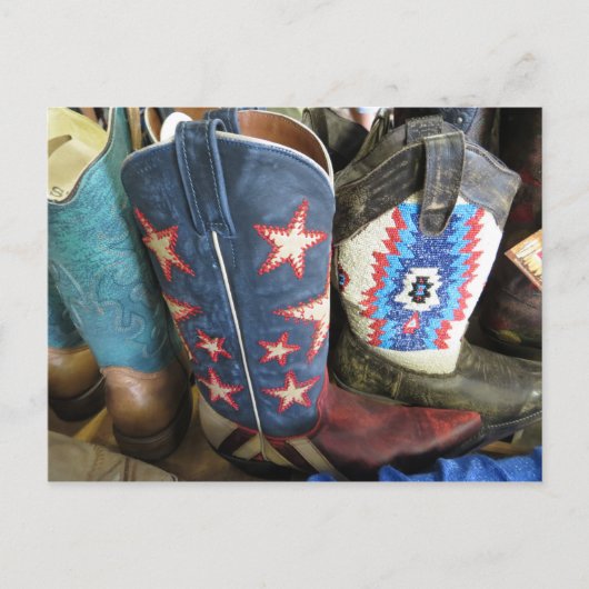 Cowboylaarzen Briefkaart (Voorkant)