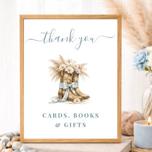 Cowboylaarzen Buigen Baby Shower Kaarten Boeken &  Poster