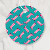 Cowboylaarzen en -bloemen bedankjes labels (Achterkant)